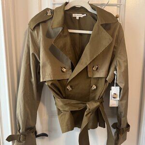 NWT Good American cropped trench coat